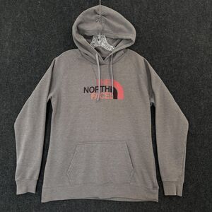 The North Face Hoodie Women's Large Gray Half Dome Pullover Kangaroo